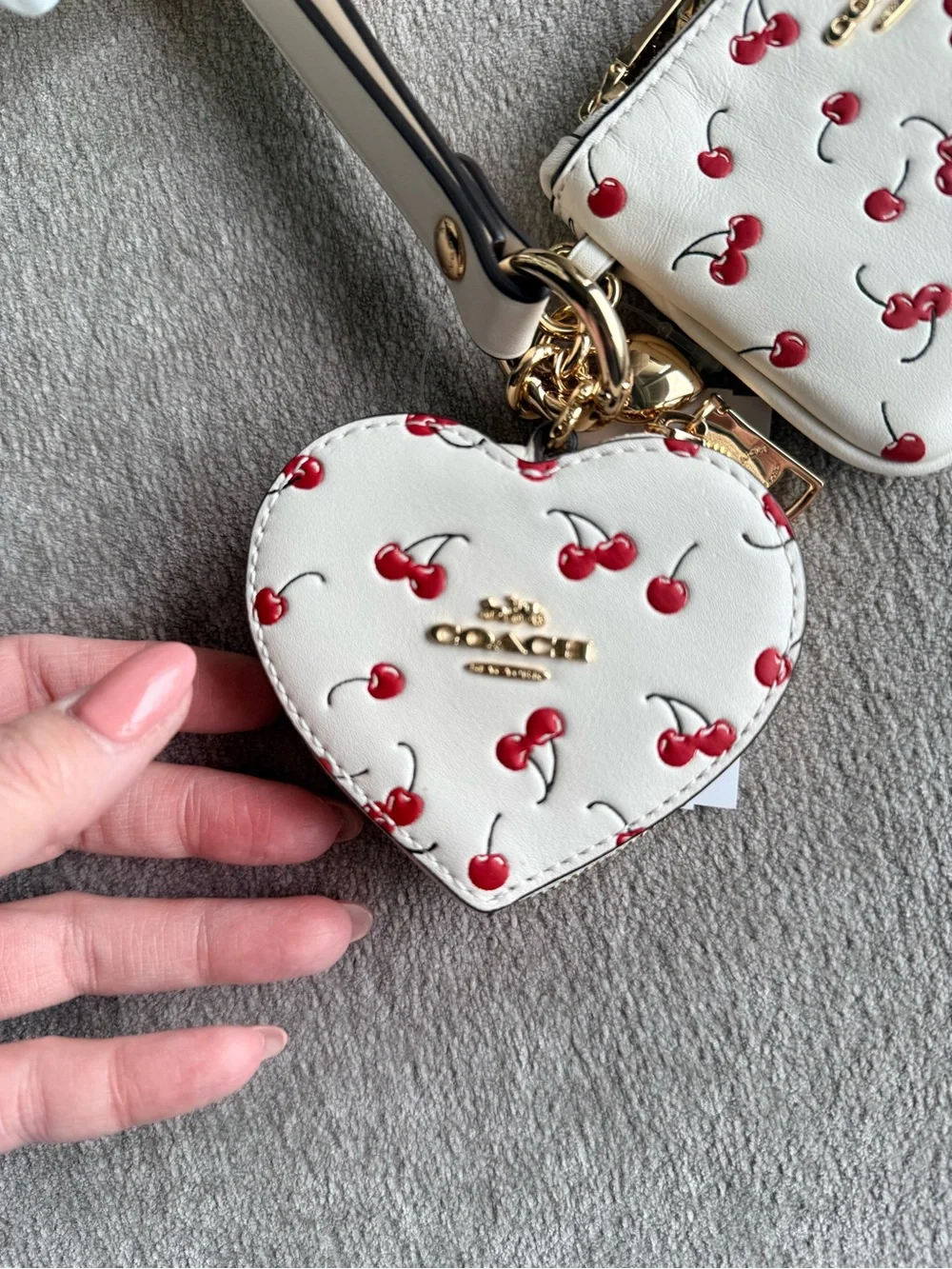 Coach wristlet heart
